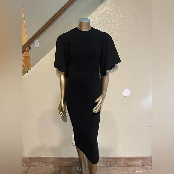 Ted Baker London Black Midi Dress with Timeless Elegance Ted Baker London Black Midi Dress with Timeless Elegance
